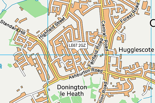 LE67 2GZ map - OS VectorMap District (Ordnance Survey) LE67 2GZ map - OS VectorMap District (Ordnance Survey)