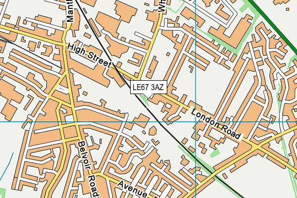 LE67 3AZ map - OS VectorMap District (Ordnance Survey) LE67 3AZ map - OS VectorMap District (Ordnance Survey)