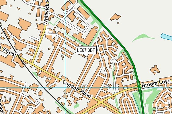 LE67 3BF map - OS VectorMap District (Ordnance Survey) LE67 3BF map - OS VectorMap District (Ordnance Survey)