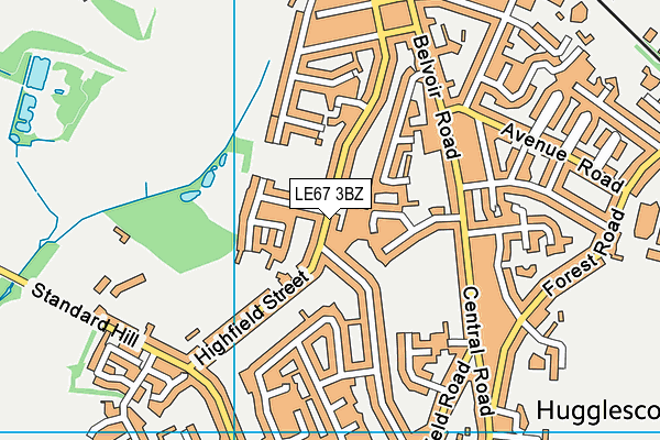 LE67 3BZ map - OS VectorMap District (Ordnance Survey) LE67 3BZ map - OS VectorMap District (Ordnance Survey)