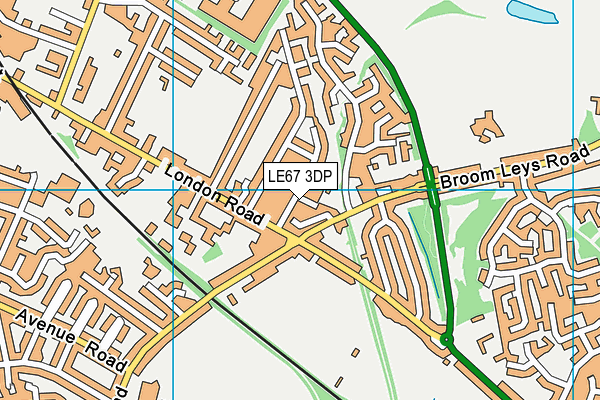 LE67 3DP map - OS VectorMap District (Ordnance Survey) LE67 3DP map - OS VectorMap District (Ordnance Survey)