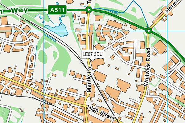 LE67 3DU map - OS VectorMap District (Ordnance Survey) LE67 3DU map - OS VectorMap District (Ordnance Survey)
