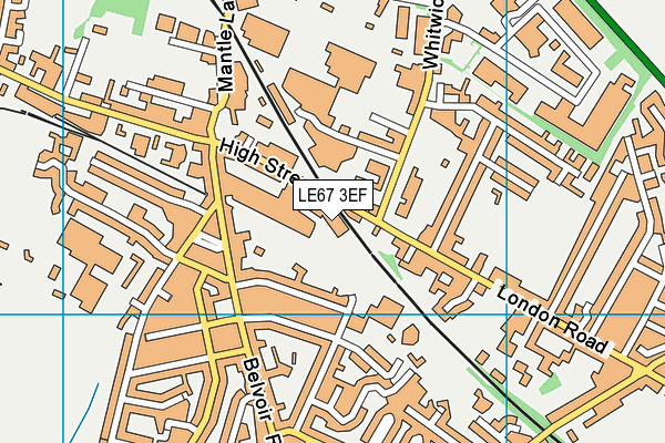 LE67 3EF map - OS VectorMap District (Ordnance Survey) LE67 3EF map - OS VectorMap District (Ordnance Survey)