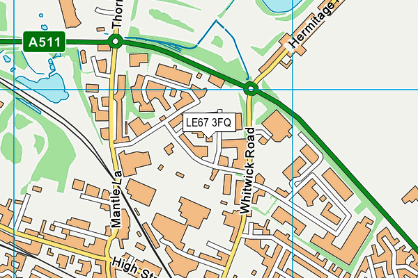 LE67 3FQ map - OS VectorMap District (Ordnance Survey) LE67 3FQ map - OS VectorMap District (Ordnance Survey)