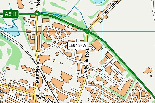 LE67 3FW map - OS VectorMap District (Ordnance Survey) LE67 3FW map - OS VectorMap District (Ordnance Survey)