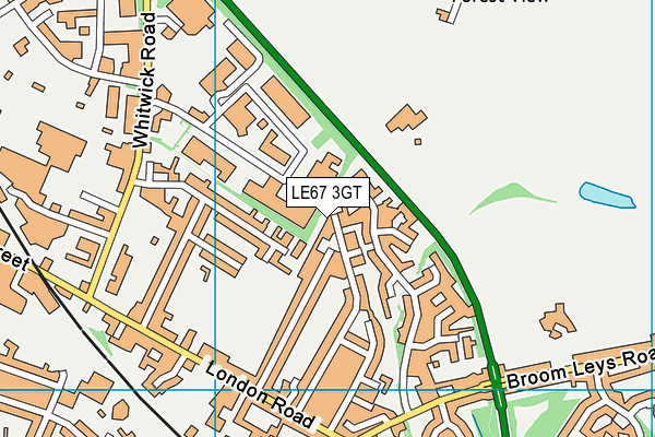 LE67 3GT map - OS VectorMap District (Ordnance Survey) LE67 3GT map - OS VectorMap District (Ordnance Survey)