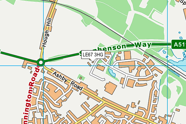 LE67 3HG map - OS VectorMap District (Ordnance Survey) LE67 3HG map - OS VectorMap District (Ordnance Survey)