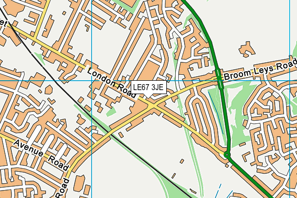 LE67 3JE map - OS VectorMap District (Ordnance Survey) LE67 3JE map - OS VectorMap District (Ordnance Survey)