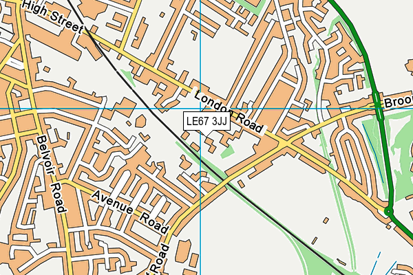 LE67 3JJ map - OS VectorMap District (Ordnance Survey) LE67 3JJ map - OS VectorMap District (Ordnance Survey)