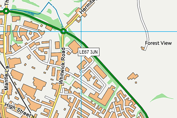 LE67 3JN map - OS VectorMap District (Ordnance Survey) LE67 3JN map - OS VectorMap District (Ordnance Survey)