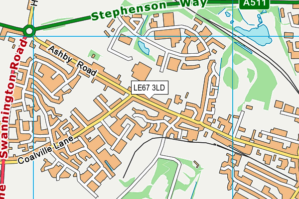 LE67 3LD map - OS VectorMap District (Ordnance Survey) LE67 3LD map - OS VectorMap District (Ordnance Survey)