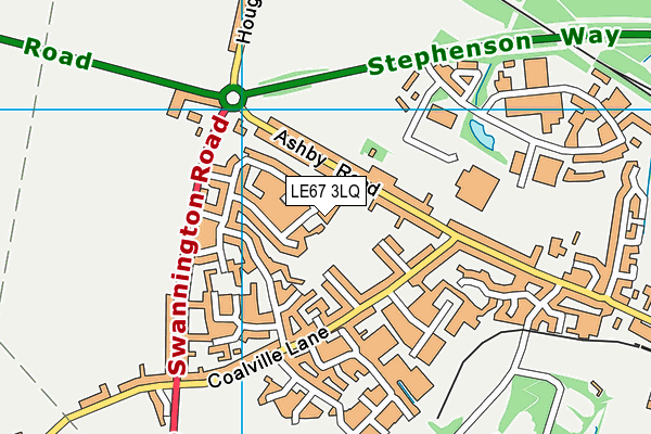 LE67 3LQ map - OS VectorMap District (Ordnance Survey) LE67 3LQ map - OS VectorMap District (Ordnance Survey)