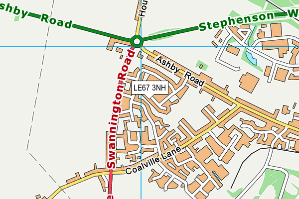 LE67 3NH map - OS VectorMap District (Ordnance Survey) LE67 3NH map - OS VectorMap District (Ordnance Survey)