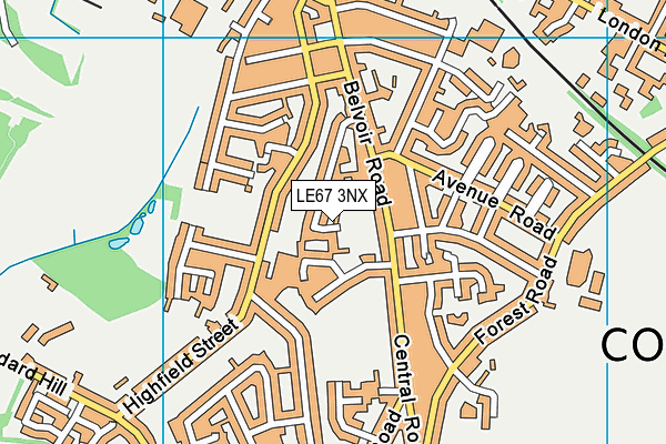 LE67 3NX map - OS VectorMap District (Ordnance Survey) LE67 3NX map - OS VectorMap District (Ordnance Survey)