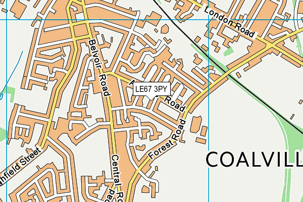LE67 3PY map - OS VectorMap District (Ordnance Survey) LE67 3PY map - OS VectorMap District (Ordnance Survey)