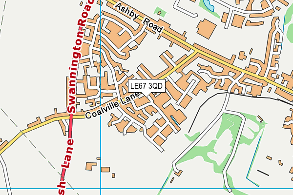 LE67 3QD map - OS VectorMap District (Ordnance Survey) LE67 3QD map - OS VectorMap District (Ordnance Survey)