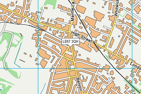 LE67 3QH map - OS VectorMap District (Ordnance Survey) LE67 3QH map - OS VectorMap District (Ordnance Survey)