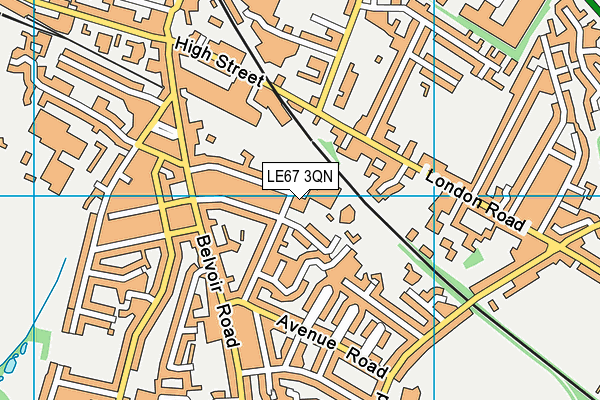 LE67 3QN map - OS VectorMap District (Ordnance Survey) LE67 3QN map - OS VectorMap District (Ordnance Survey)