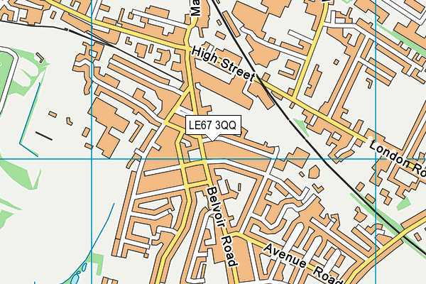 LE67 3QQ map - OS VectorMap District (Ordnance Survey) LE67 3QQ map - OS VectorMap District (Ordnance Survey)
