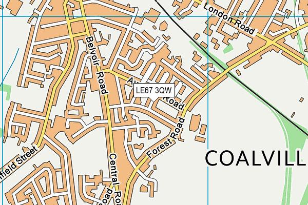 LE67 3QW map - OS VectorMap District (Ordnance Survey) LE67 3QW map - OS VectorMap District (Ordnance Survey)