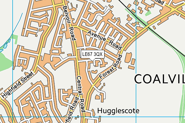 LE67 3QX map - OS VectorMap District (Ordnance Survey) LE67 3QX map - OS VectorMap District (Ordnance Survey)