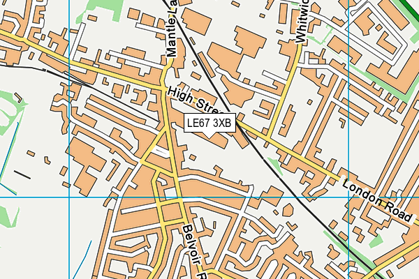 LE67 3XB map - OS VectorMap District (Ordnance Survey) LE67 3XB map - OS VectorMap District (Ordnance Survey)
