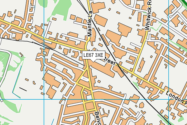 LE67 3XE map - OS VectorMap District (Ordnance Survey) LE67 3XE map - OS VectorMap District (Ordnance Survey)
