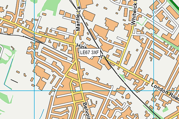 LE67 3XF map - OS VectorMap District (Ordnance Survey) LE67 3XF map - OS VectorMap District (Ordnance Survey)