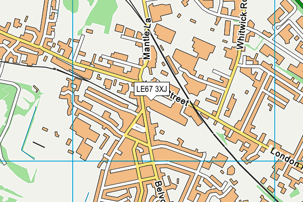 LE67 3XJ map - OS VectorMap District (Ordnance Survey) LE67 3XJ map - OS VectorMap District (Ordnance Survey)