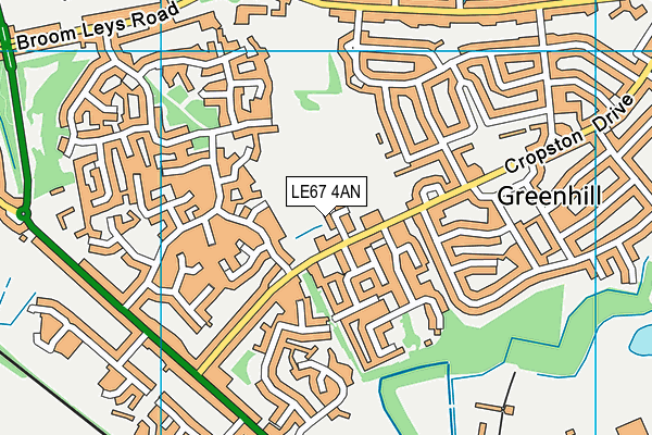LE67 4AN map - OS VectorMap District (Ordnance Survey) LE67 4AN map - OS VectorMap District (Ordnance Survey)