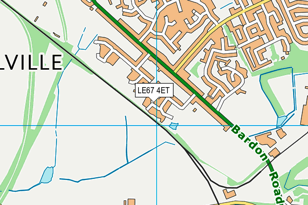 LE67 4ET map - OS VectorMap District (Ordnance Survey) LE67 4ET map - OS VectorMap District (Ordnance Survey)