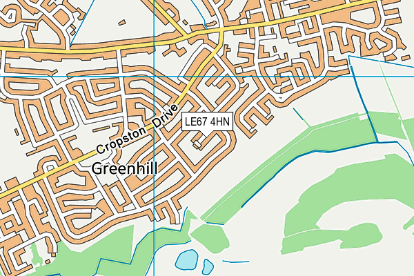 LE67 4HN map - OS VectorMap District (Ordnance Survey) LE67 4HN map - OS VectorMap District (Ordnance Survey)