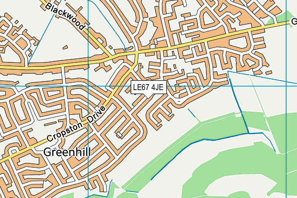 LE67 4JE map - OS VectorMap District (Ordnance Survey) LE67 4JE map - OS VectorMap District (Ordnance Survey)