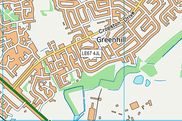 LE67 4JL map - OS VectorMap District (Ordnance Survey) LE67 4JL map - OS VectorMap District (Ordnance Survey)