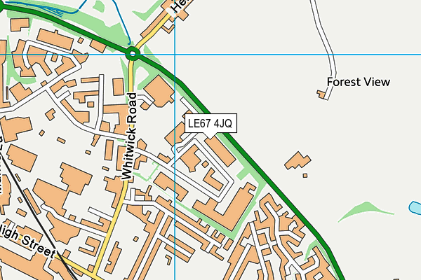 LE67 4JQ map - OS VectorMap District (Ordnance Survey) LE67 4JQ map - OS VectorMap District (Ordnance Survey)