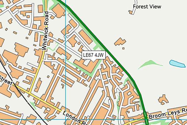 LE67 4JW map - OS VectorMap District (Ordnance Survey) LE67 4JW map - OS VectorMap District (Ordnance Survey)