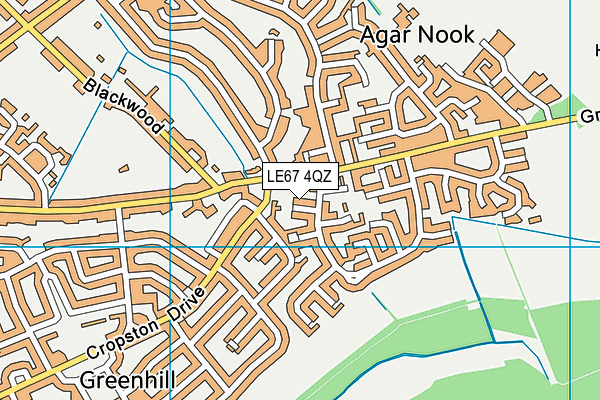 LE67 4QZ map - OS VectorMap District (Ordnance Survey) LE67 4QZ map - OS VectorMap District (Ordnance Survey)