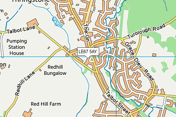 LE67 5AY map - OS VectorMap District (Ordnance Survey) LE67 5AY map - OS VectorMap District (Ordnance Survey)