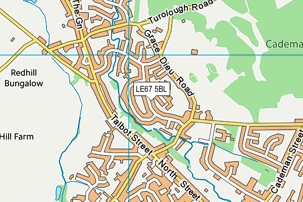 LE67 5BL map - OS VectorMap District (Ordnance Survey) LE67 5BL map - OS VectorMap District (Ordnance Survey)