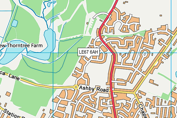 LE67 6AH map - OS VectorMap District (Ordnance Survey) LE67 6AH map - OS VectorMap District (Ordnance Survey)