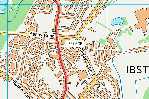 LE67 6GB map - OS VectorMap District (Ordnance Survey)