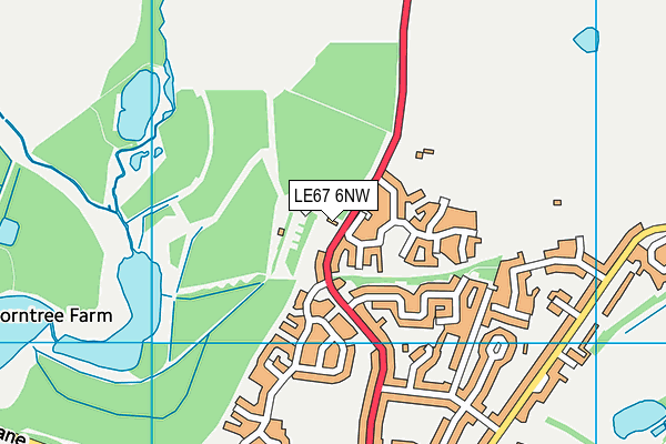 LE67 6NW map - OS VectorMap District (Ordnance Survey) LE67 6NW map - OS VectorMap District (Ordnance Survey)