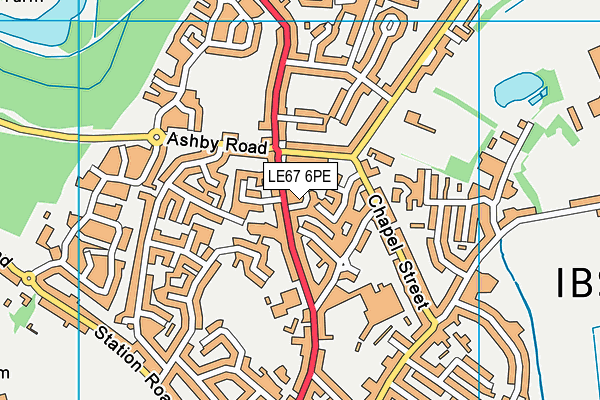 LE67 6PE map - OS VectorMap District (Ordnance Survey) LE67 6PE map - OS VectorMap District (Ordnance Survey)