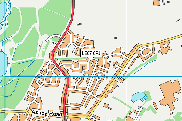 LE67 6PJ map - OS VectorMap District (Ordnance Survey) LE67 6PJ map - OS VectorMap District (Ordnance Survey)