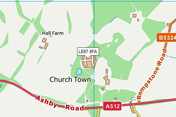 LE67 8FA map - OS VectorMap District (Ordnance Survey) LE67 8FA map - OS VectorMap District (Ordnance Survey)