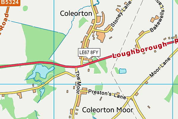 LE67 8FY map - OS VectorMap District (Ordnance Survey)