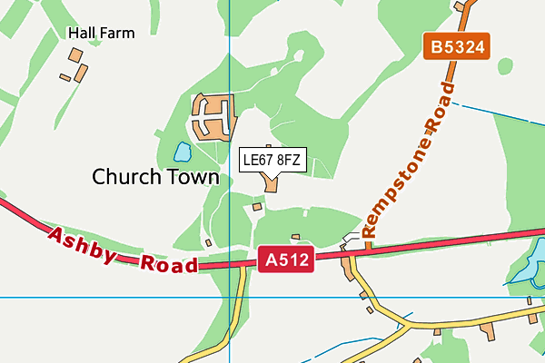 LE67 8FZ map - OS VectorMap District (Ordnance Survey) LE67 8FZ map - OS VectorMap District (Ordnance Survey)