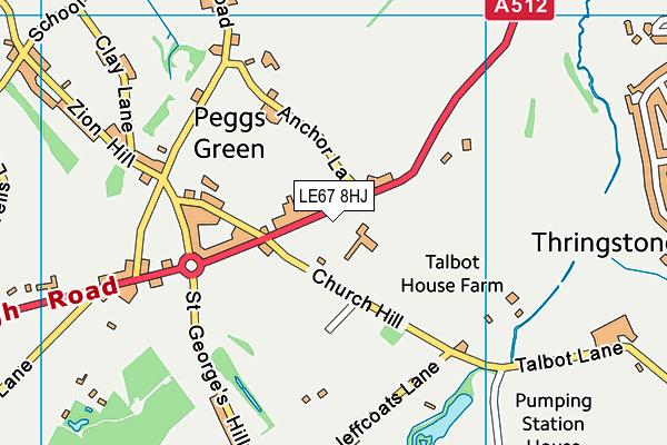 LE67 8HJ map - OS VectorMap District (Ordnance Survey) LE67 8HJ map - OS VectorMap District (Ordnance Survey)