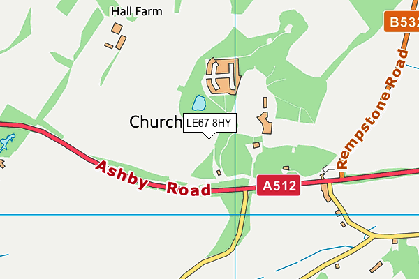 LE67 8HY map - OS VectorMap District (Ordnance Survey) LE67 8HY map - OS VectorMap District (Ordnance Survey)