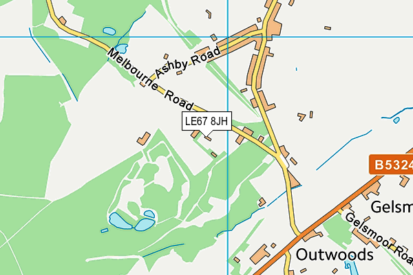 LE67 8JH map - OS VectorMap District (Ordnance Survey) LE67 8JH map - OS VectorMap District (Ordnance Survey)